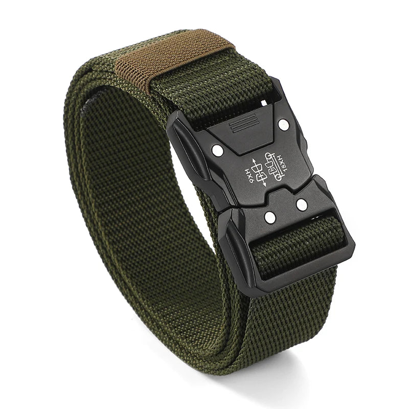The New Men's 125cm Buckle Belt Nylon Braided Lightweight Breathable Daily Commuter Men's Belt - Live Store 4U