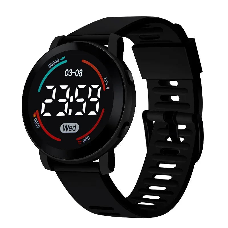 Unisex Sports Digital Watch for Men Women Boys Girls Fashion Waterproof Electronic Watches Breathable LED Wristwatch Gifts