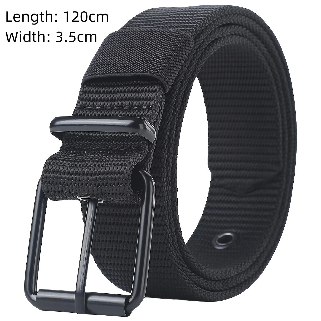 The New Men's 125cm Buckle Belt Nylon Braided Lightweight Breathable Daily Commuter Men's Belt - Live Store 4U
