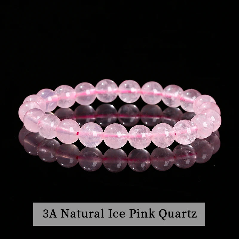 JD 6 8 10mm Natural Stone Beaded Bracelet Obsidian Fluorite Quartz Jasper Healing Beads Bangles Women Men Stretch Yoga Jewelry - Live Store 4U
