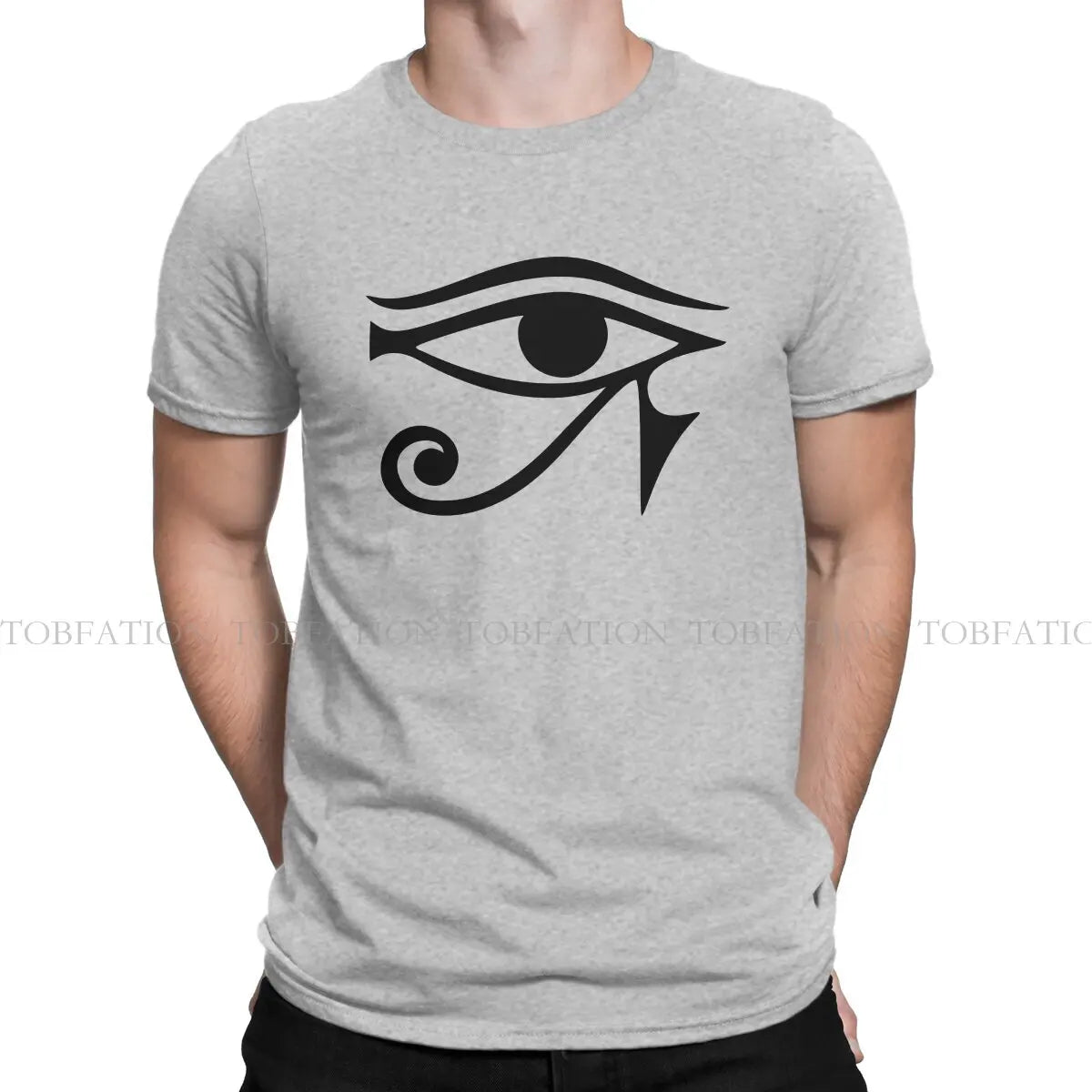 Horus Eye O Neck TShirt Eye of Horus Egyptian Pure Cotton Original T Shirt Man's Clothes Fashion Fluffy