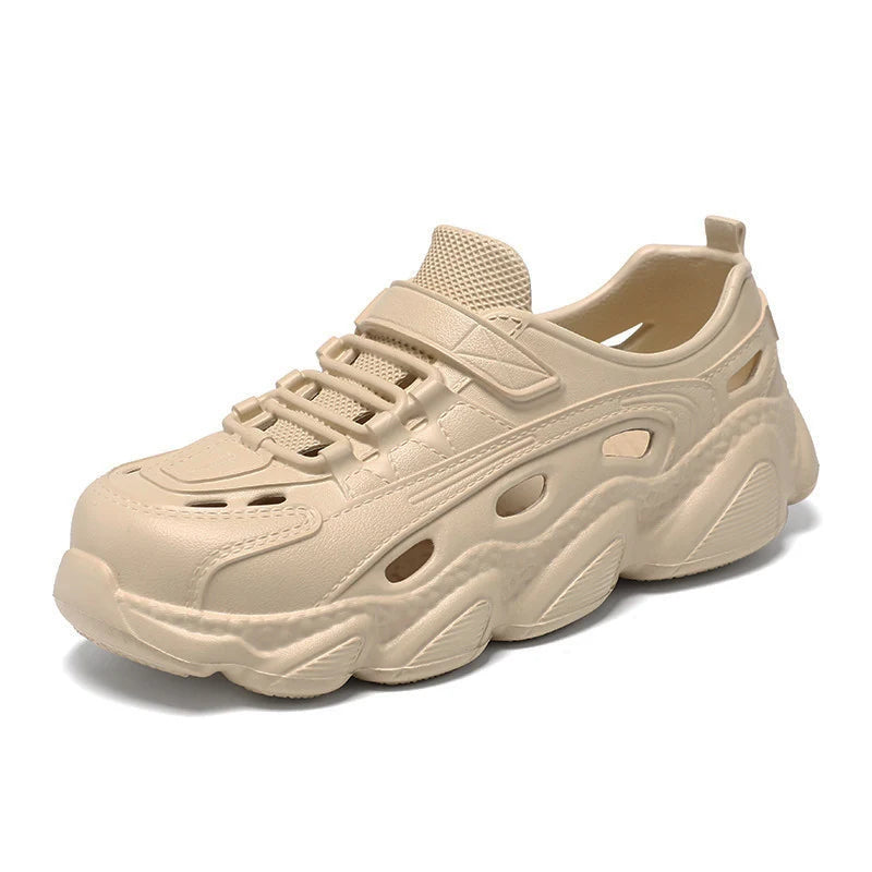 Summer Men's Super Light Sandals EVA Flat Waterproof Sneakers Thick Sole Slip-On Casual Shoes Fishing Driving Outdoor Jogging