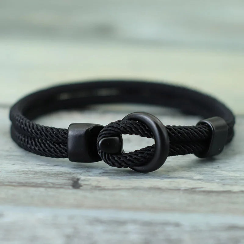 Fashion Rope Bracelet Men Double Layer Outdoor Camping Braclet Homme Accessories Survival Paracord Braslet Gift For Him - Live Store 4U