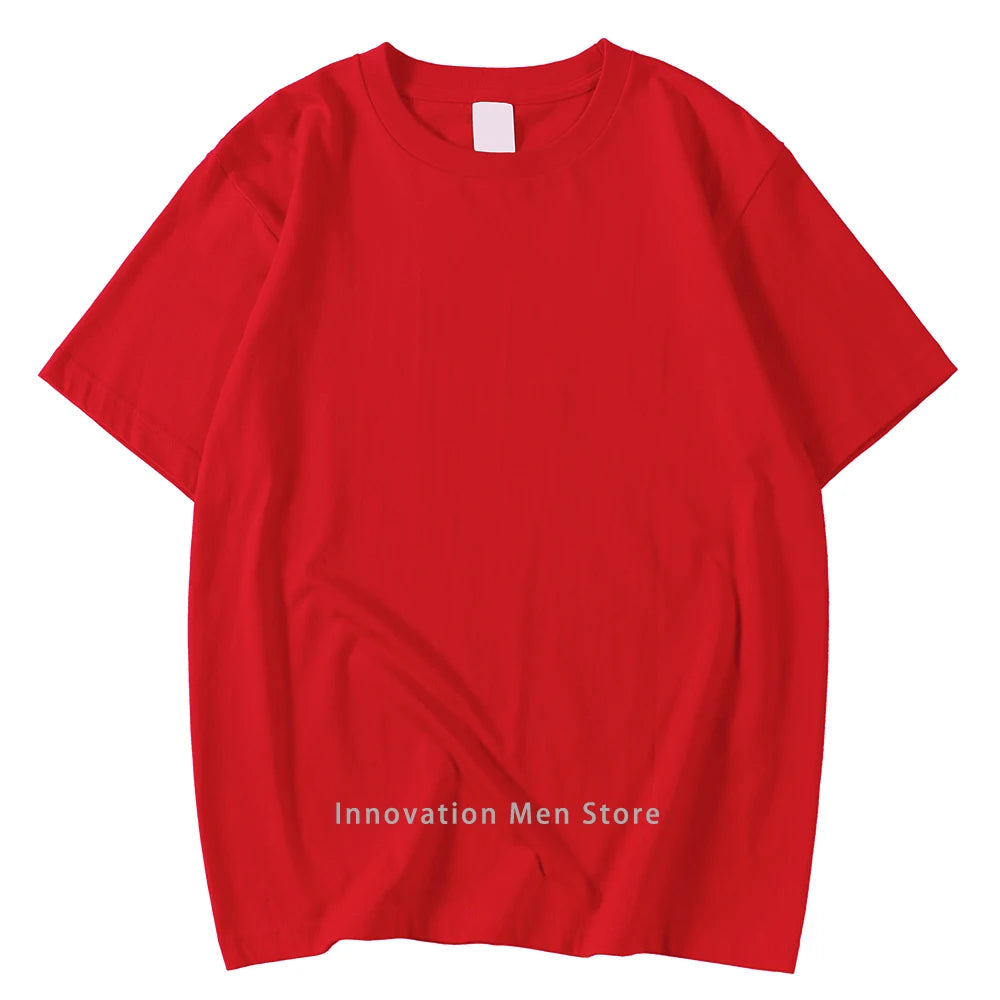 New Candy Color 100% Cotton T-Shirts Men Women 14 Colors Oversized Short Sleeves High Quality Brand Tee Clothing Soft T Shirts - Live Store 4U