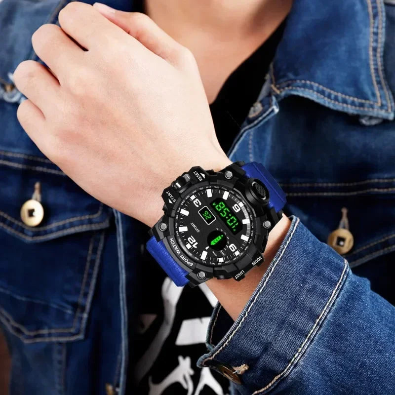 New Multifunctional Electronic Watch for Men Casual Simple Waterproof Sports Mens Watches Fashionable Wristwatch Accessories
