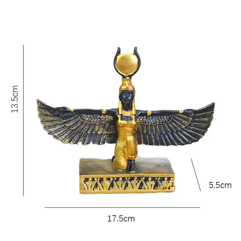 Ancient Egypt Pyramid Obelisk Statue,Isis God Figurines Egyptian Magic Marriage Goddess Resin Sculpture Crafts Home Decortion