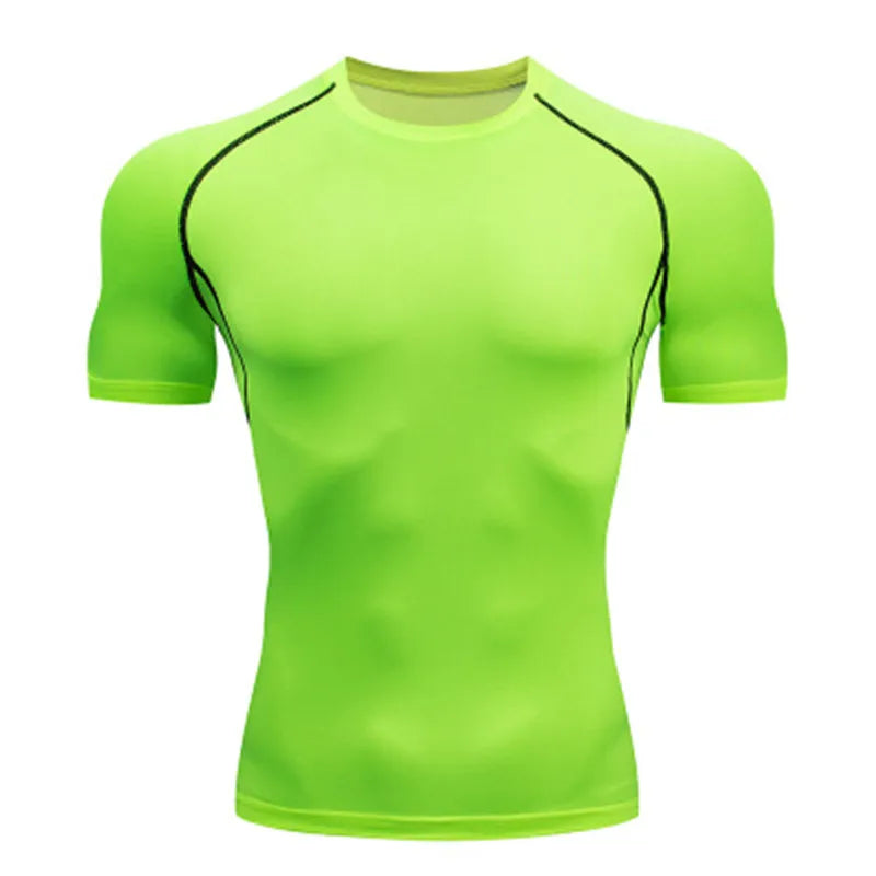 Men's T Shirt Outdoor Training Fitness Gym Jogging Running Sweatshirt Bat/-Man Compression Shirts Tight Elastic Breathable - Live Store 4U