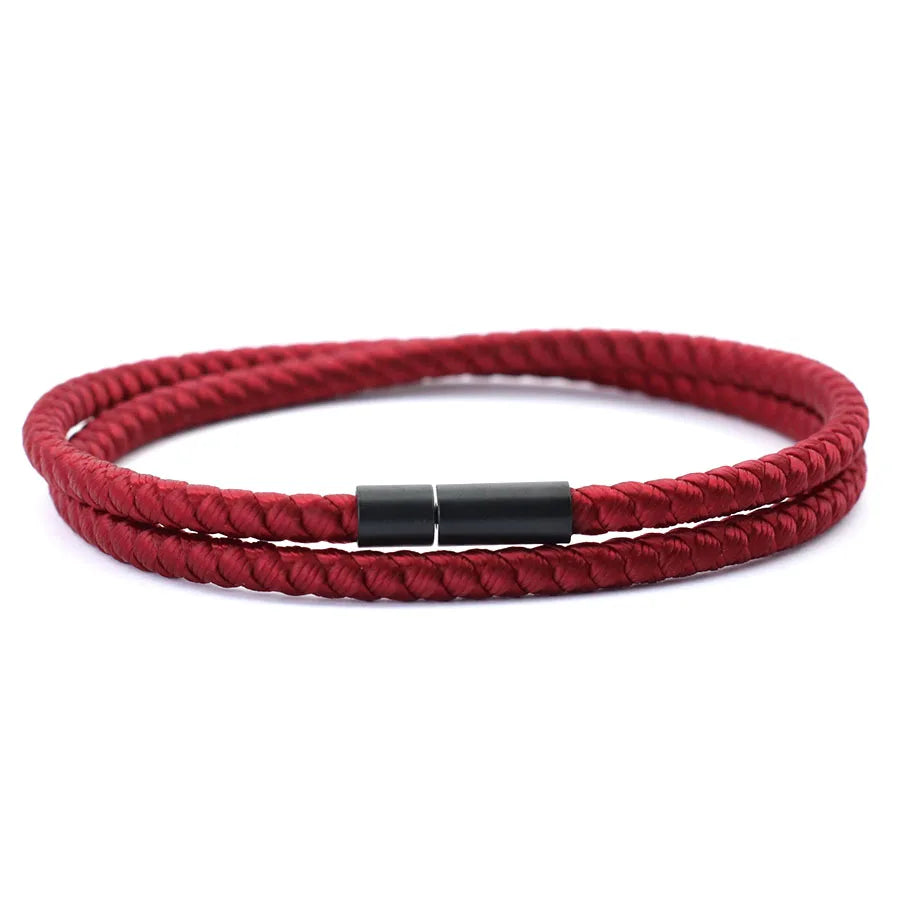 2025 New Simple Style Keel Rope Bracelet For Men Bilayer Wrap Braslet Bangle Homme Nautical Braclet Gifts For Him Pulseria Joias - Live Store 4U