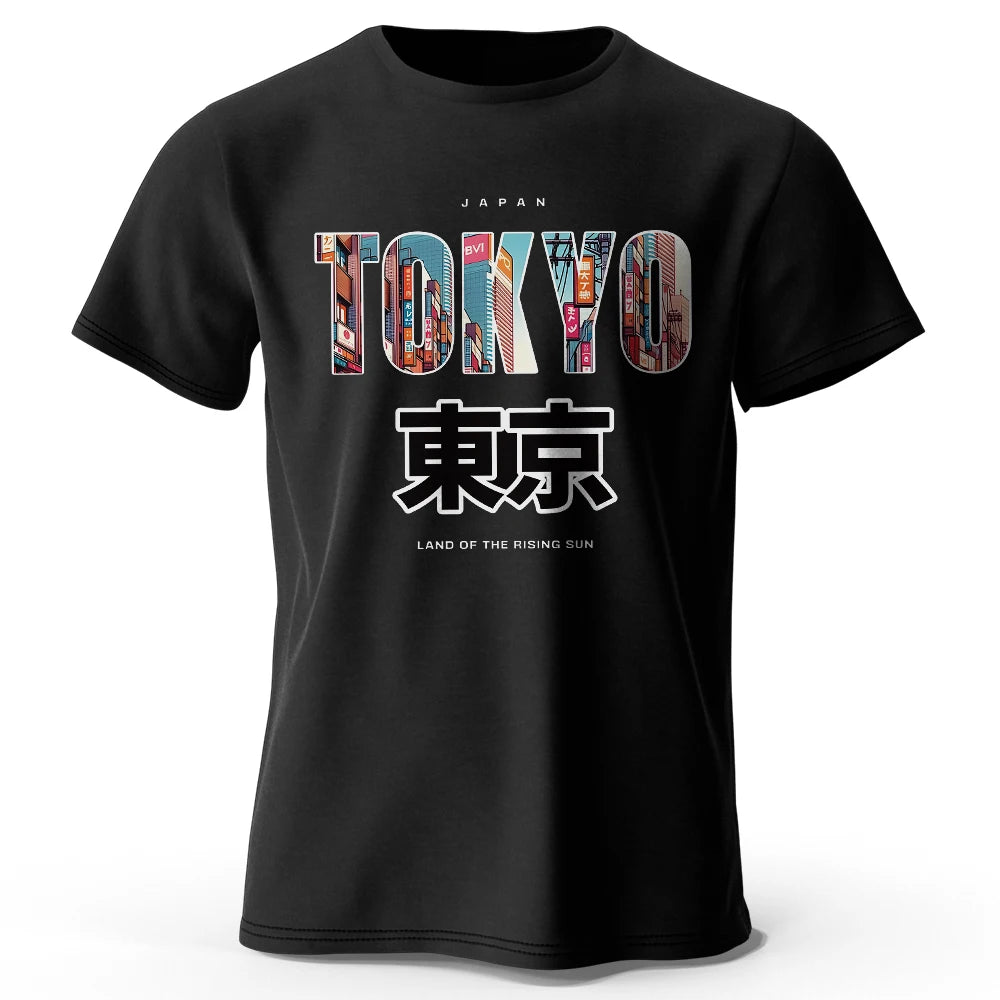 Tokyo Printed Fashion Forward 100% Cotton T-Shirt, Ultra Soft Round Neck Short Sleeve Tee, Perfect for Men & Women - Live Store 4U