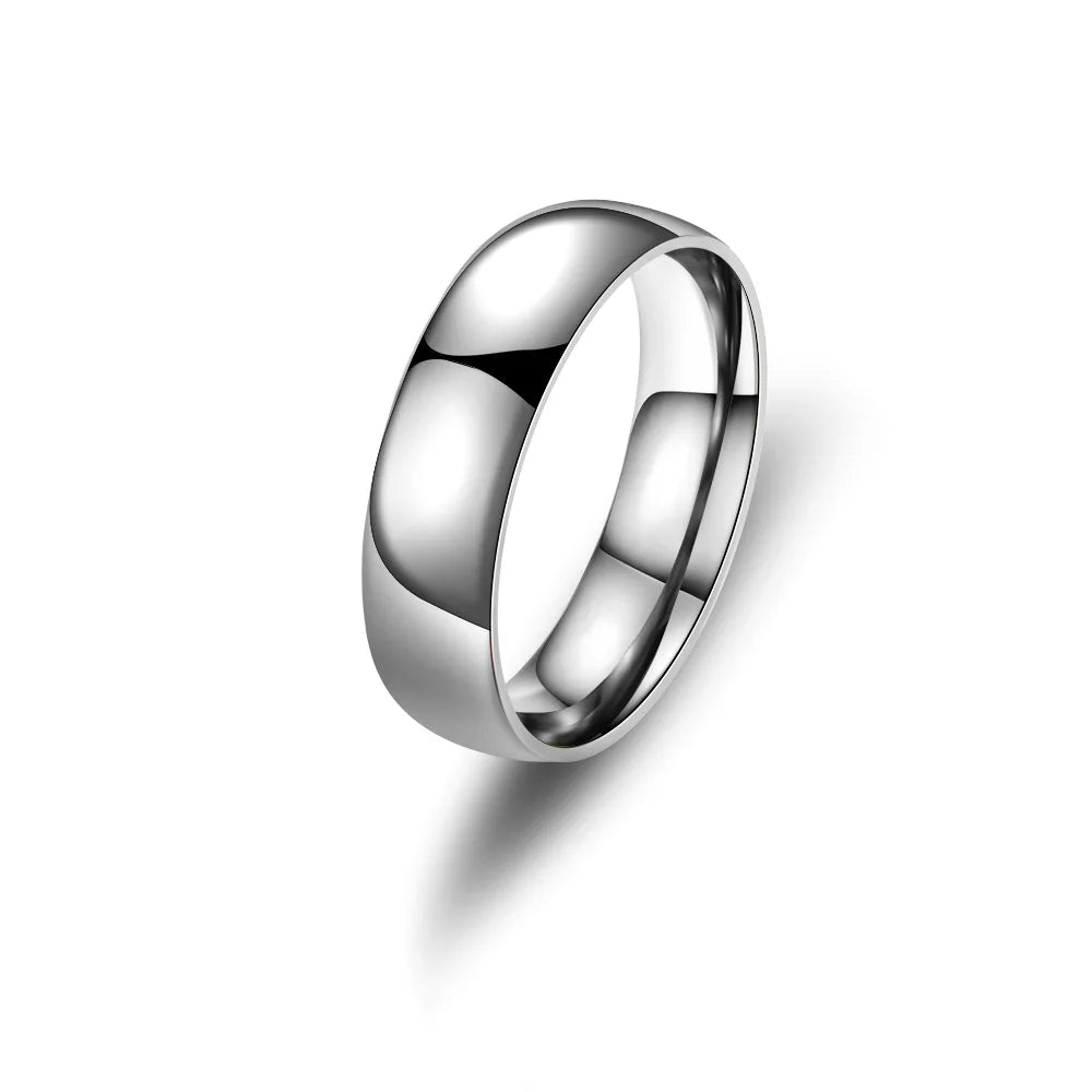 Fashion Charm Jewelry Ring for Men Women Stainless Steel Black Rings Wedding Engagement High Quality Matte Male Accessory - Live Store 4U