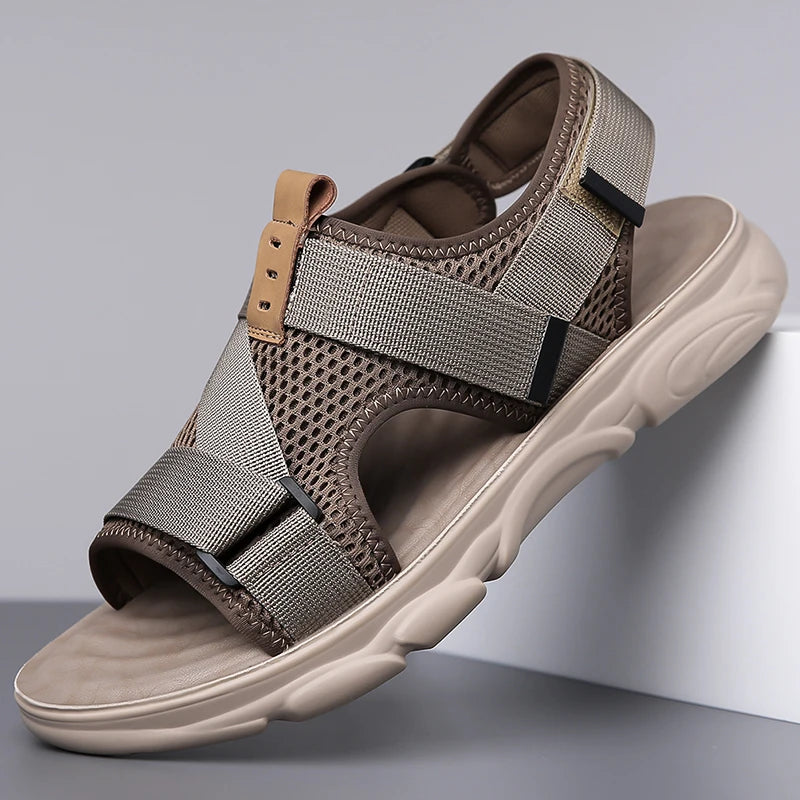 YRZL Sandals Soft Comfortable Non-Slip Men Shoes High Quality Beach Sandals Mens Gladiator Sandals Summer Casual Flat Shoes