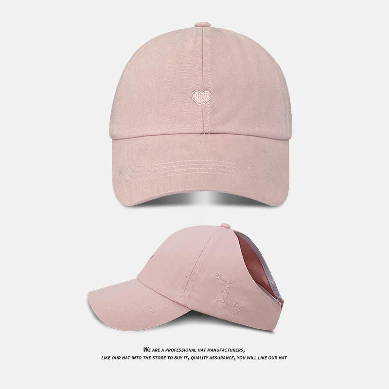Women Ponytail Baseball Caps Fashion Lady Criss Cross Messy Bun Snapback Hat Outdoor Sports Adjustable Breathable Trucker Hats