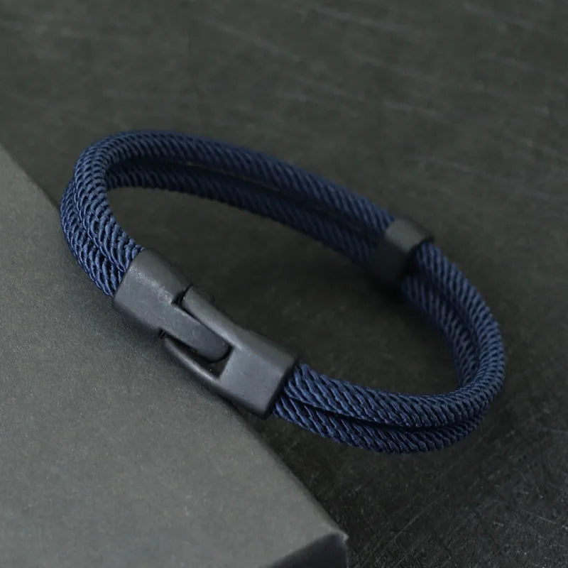 New Fashion Men Bracelet Thread Double Layer Detachable Matching Stackable Braslet Leisure Accessories Hombre Erkek Bileklik - Live Store 4U