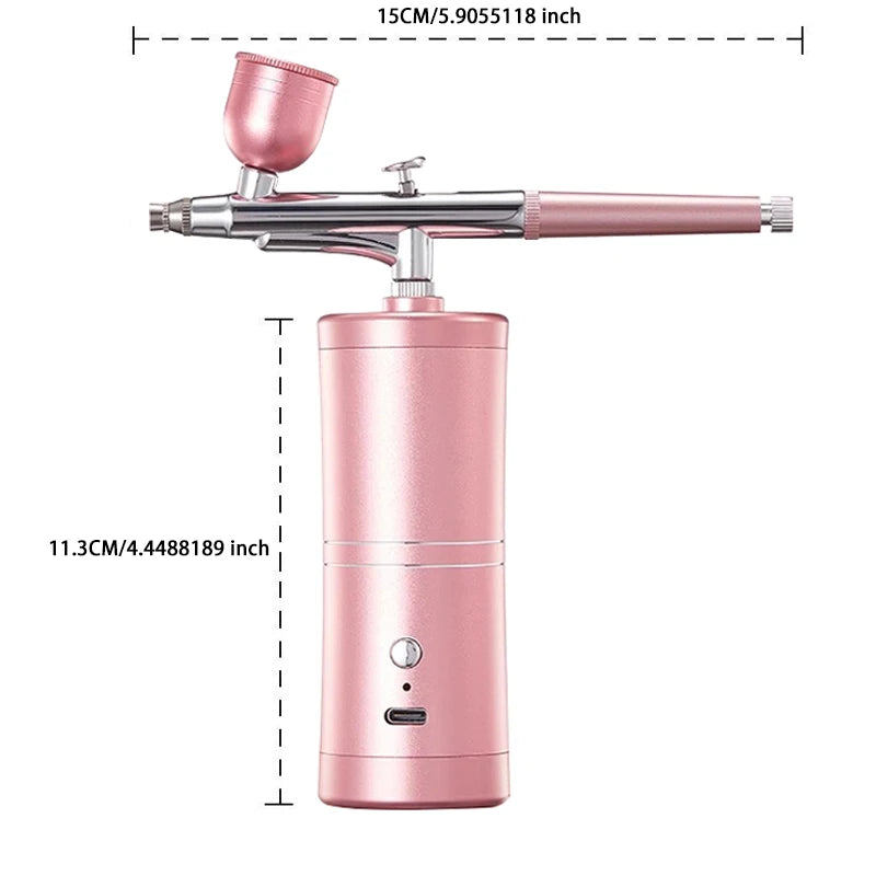 Airbrush Nails with Compressor Portable Airbrush For Nails Art Paint Craft Cake Decoration Nano Steam Gun Spray Compressor