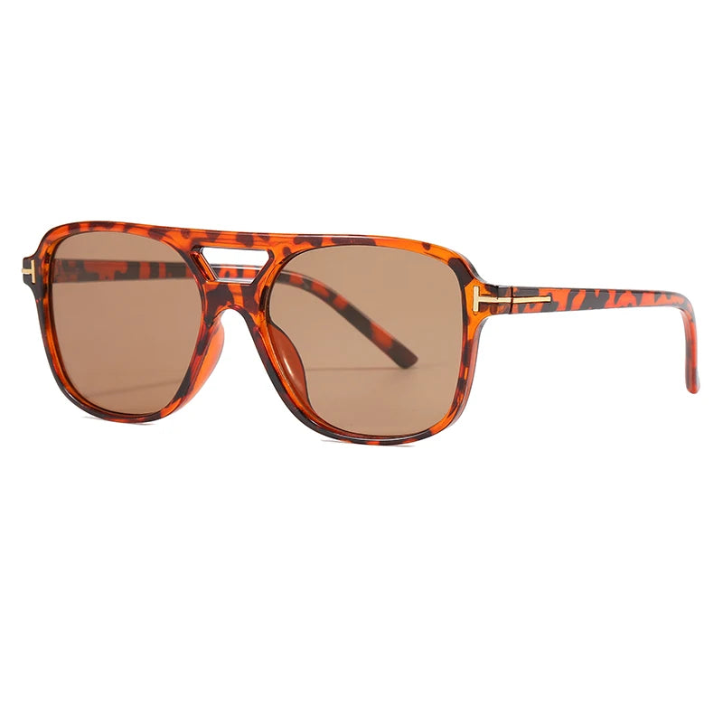 New Fashion Pilot Sunglasses Women Double Bridge Oversized Sun Glasses Oval Goggles Classic Candy Color Design Eyewear UV400